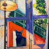 Simple Mohanty – “The Cat in the Online Class” – http://artmajeur.com/simple-pani