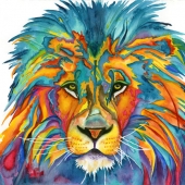 Patti Resso - "Kaleidoscope the Lion” – http://www.pattipaintings.com/