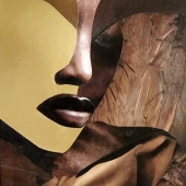 Rhona Hershkowitz - "Gold Face No.8 I Close My Eyes to See” – https://rhdint.wixsite.com/rhdcollageart