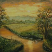 Stephen Krieger – “Sunset Creek” – www.stephenkriegerart.com