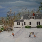 Pat Cabana Silva – “A Country Winter” – www.patsilvaartstudio.etsy.com