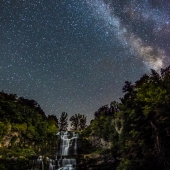 Waterfalls At Night