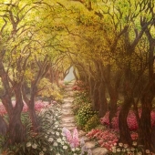 Eva Jones - “Flowered Woodland Path” – www.eva4evaart.com