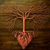 1st Place - 3D - Drew (1) Img #1  Tree of Love Copper Wire Wall Sculpture