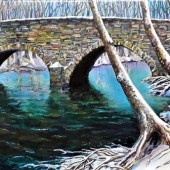 Nancy Brockmon - “Bells Mill Bridge in winter” – http://www.artpal.com/