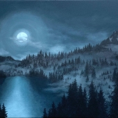 Egger Patrick - "Lac de Montagne et Brume Dans la Lueur de la Lune” – http://artpegger.jimdofree.com/