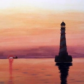 Dawn Kehr - "Lighthouse at Sunset” – https://www.facebook.com/profile.php?id=100063571713185&sk=photos