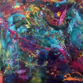 DelMarinello_Cosmic Chaos_Acrylic_30" x 40". jpg